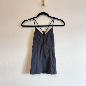 Lululemon | Tadasana Strappy Back Athletic Tank Top in Black/Gray